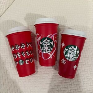 Starbucks Set of 3 Red Cups